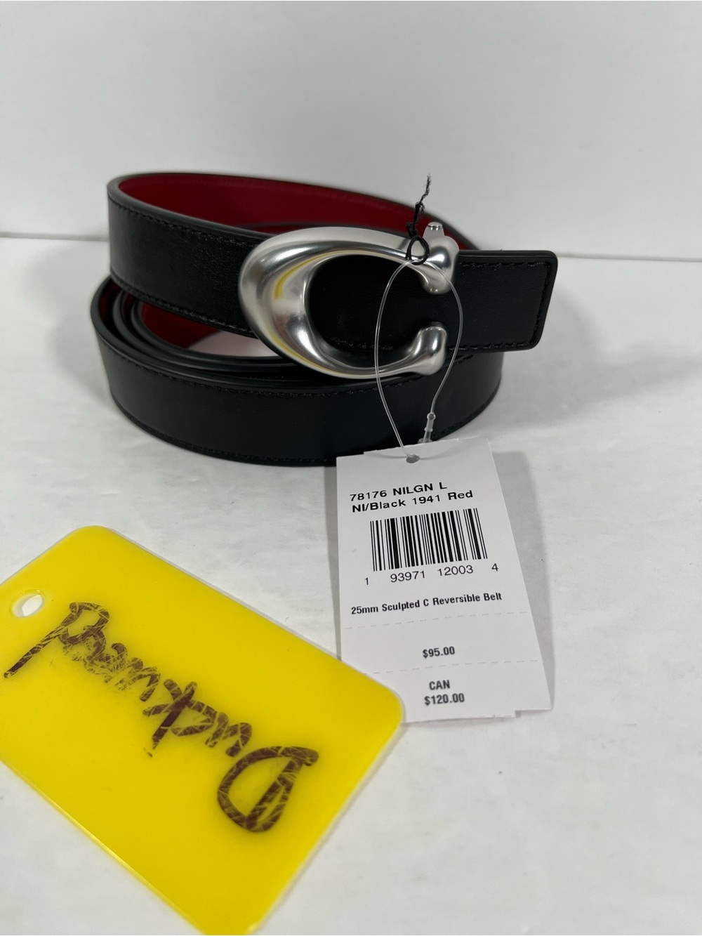 Coach C Hardware Reversible Belt, 25 Mm NEW
